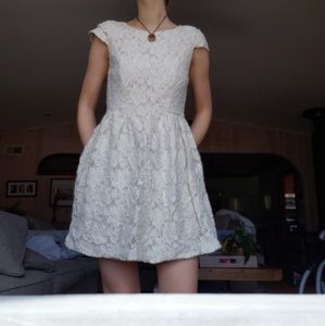 Elegant fit and flair Lace Dress